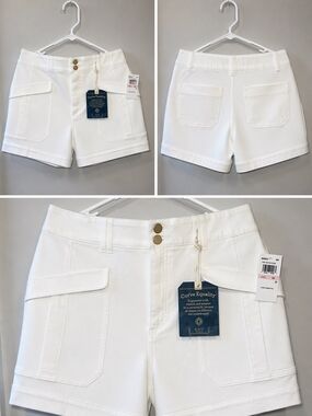 Democracy White Cargo Pocket Shorts